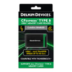 Delkin Devices USB4 Thunderbolt 4 CFexpress Type B Single Slot Reader in Package