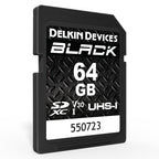 Delkin Devices BLACK V30 UHS-I Rugged SDXC Memory Card 64GB front