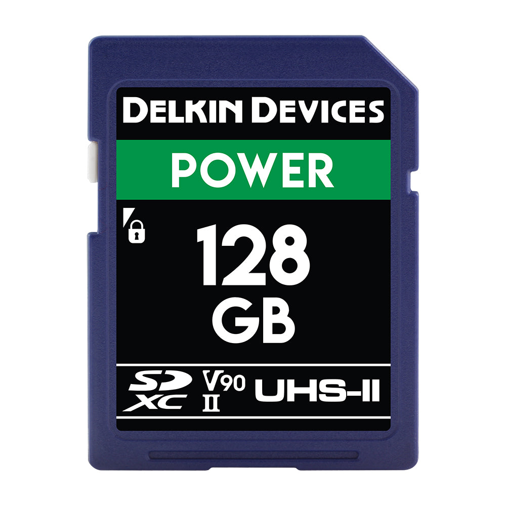 Delkin Devices POWER 128 GB V90 UHS-II SDXC Memory Card 