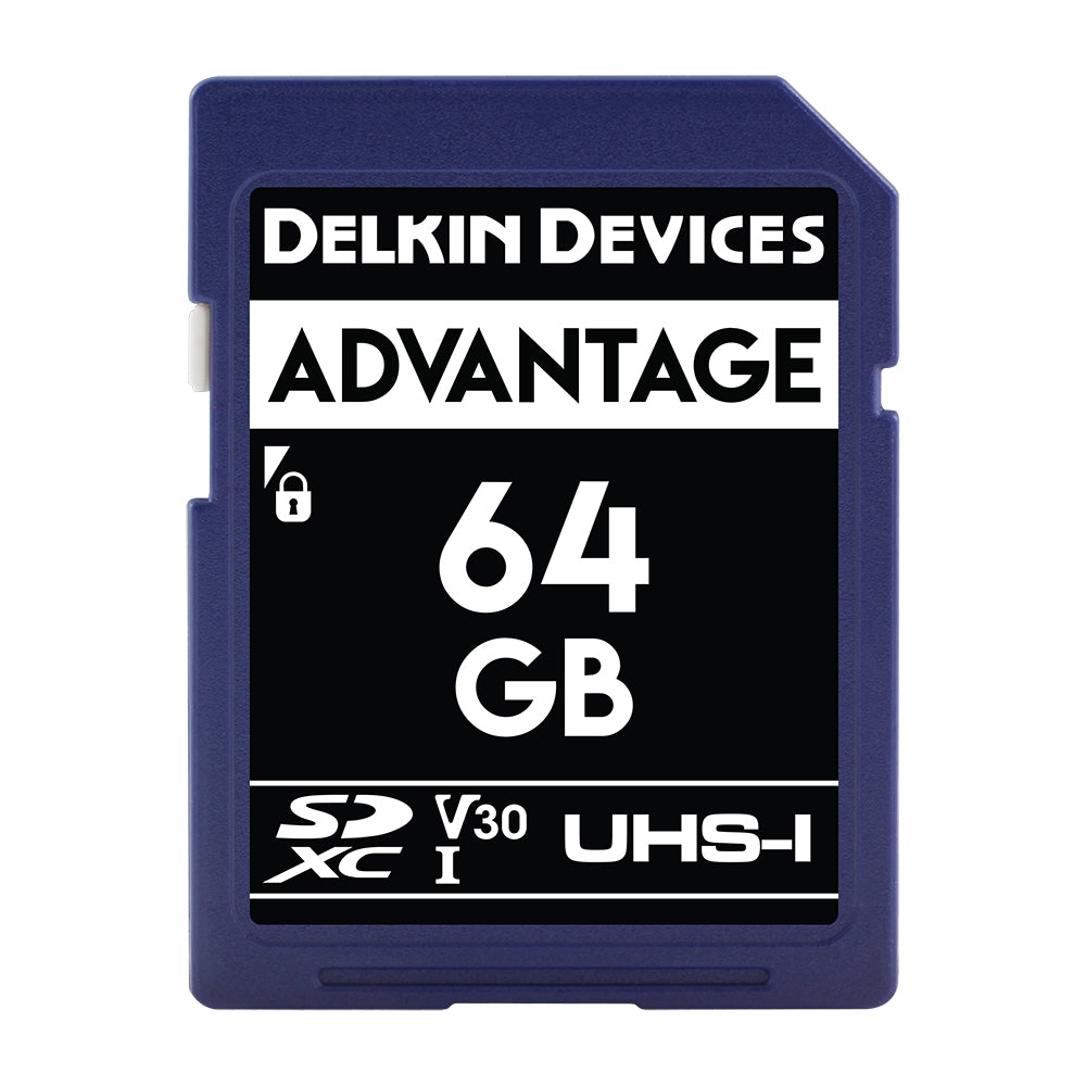 Delkin Devices ADVANTAGE UHS-I (V30) SDXC Memory Cards (16GB-64GB)