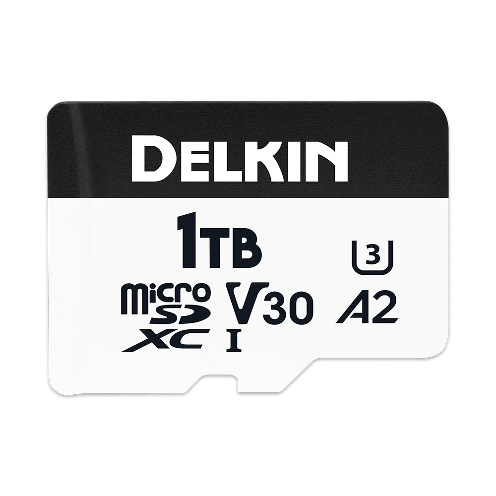 Delkin Devices HYPERSPEED UHS-I V30 A2 microSDXC Memory Cards with SD Adapter (128GB-1TB)