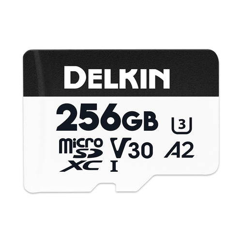 Delkin Devices HYPERSPEED UHS-I V30 A2 microSDXC Memory Cards with SD Adapter (128GB-1TB)
