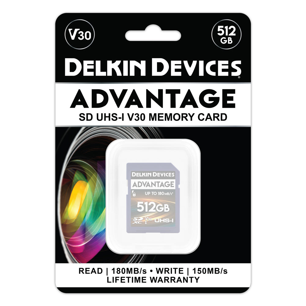 Delkin Devices ADVANTAGE UHS-I (V30) SDXC Memory Cards (128GB-1TB)