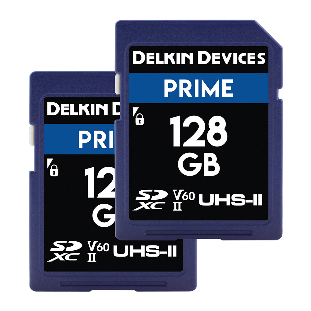 Delkin Devices PRIME UHS-II (V60) SDXC Memory Cards (128GB-1TB)