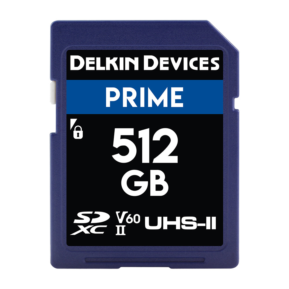 Delkin Devices PRIME UHS-II (V60) SDXC Memory Cards (128GB-1TB)