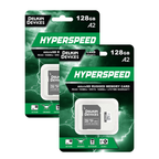 Delkin HYPERSPEED 128GB microSD UHS-I V30 A2 (2-Pack)
