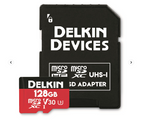 Delkin Devices 128GB microSDXC UHS-I V30 Memory Card with SD Adapter