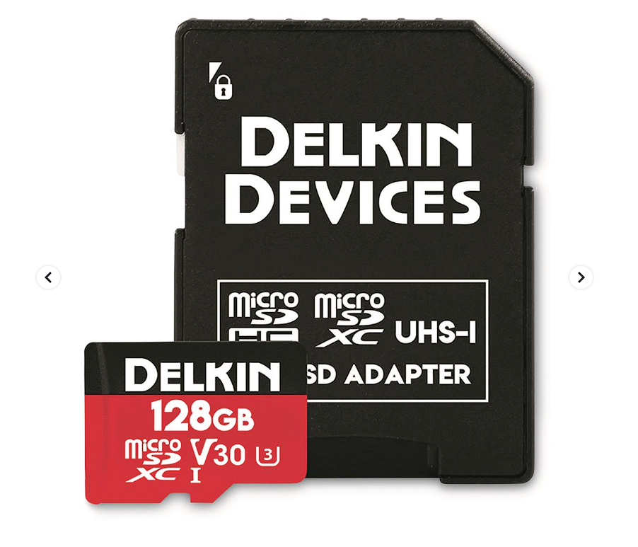 Delkin Devices 128GB microSDXC UHS-I V30 Memory Card with SD Adapter