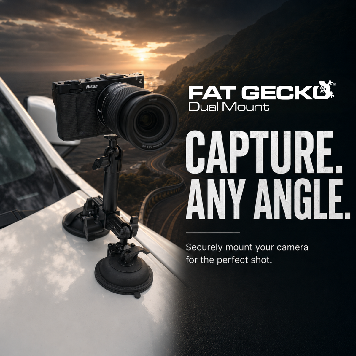 Fat Gecko Dual-Suction Camera Mount (FGDUAL-BX)