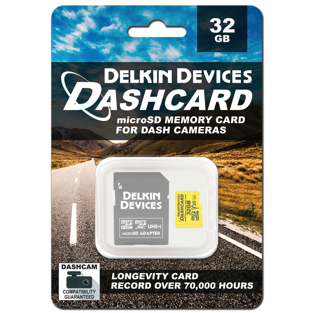 Delkin Devices DASHCARD 32GB High-Endurance microSD Card UHS-I V30 for Dash Cams
