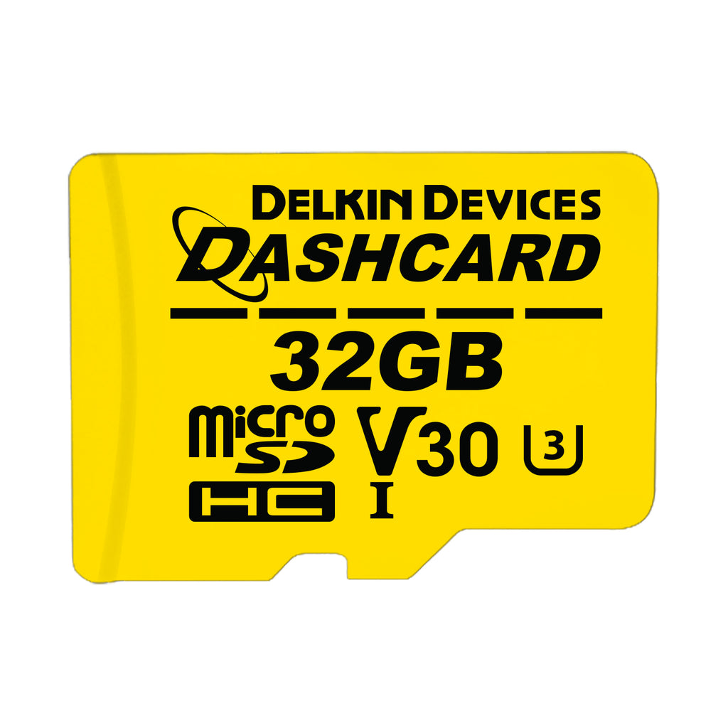 Delkin Devices DASHCARD 32GB High-Endurance microSD Card UHS-I V30 for Dash Cams